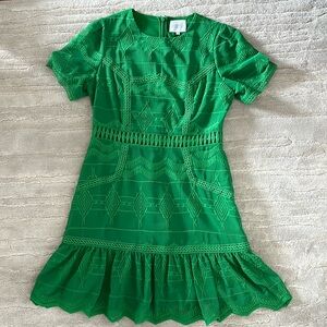 JOA green mini dress